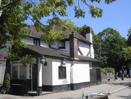 "Ye Olde Fighting Cocks" pub situated in the park by the Cathedral and Abbey Church of St Alban.  